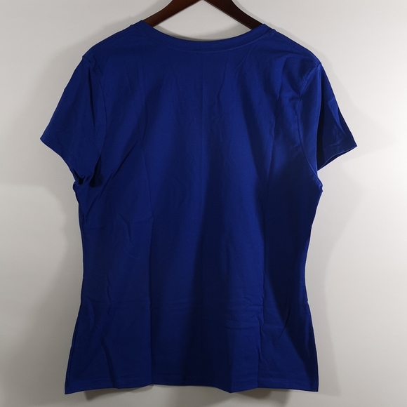 NWOT Men's Hanes X-Temp, Short-Sleeve T-Shirt, Bright Blue, Size Large - Picture 3 of 4